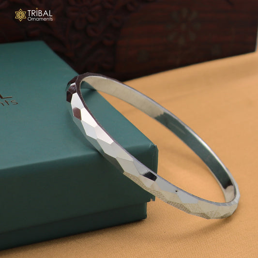 925 Sterling silver customized stylish bangle kada tribal jewelry nsk970