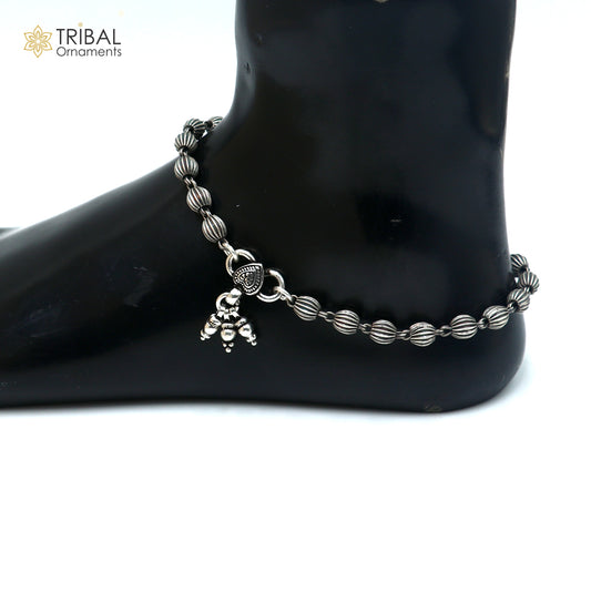5mm 925 sterling silver beaded/ball chain anklet bracelet light weight jewelry ank715