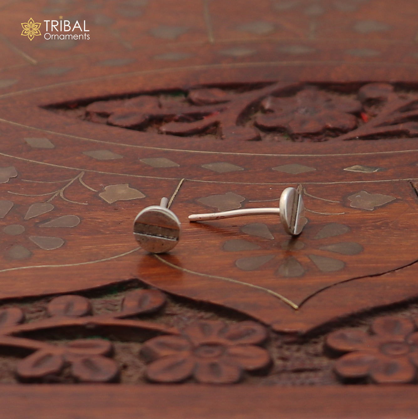 925 sterling silver Round screw style stud earring best unisex jewelry er297