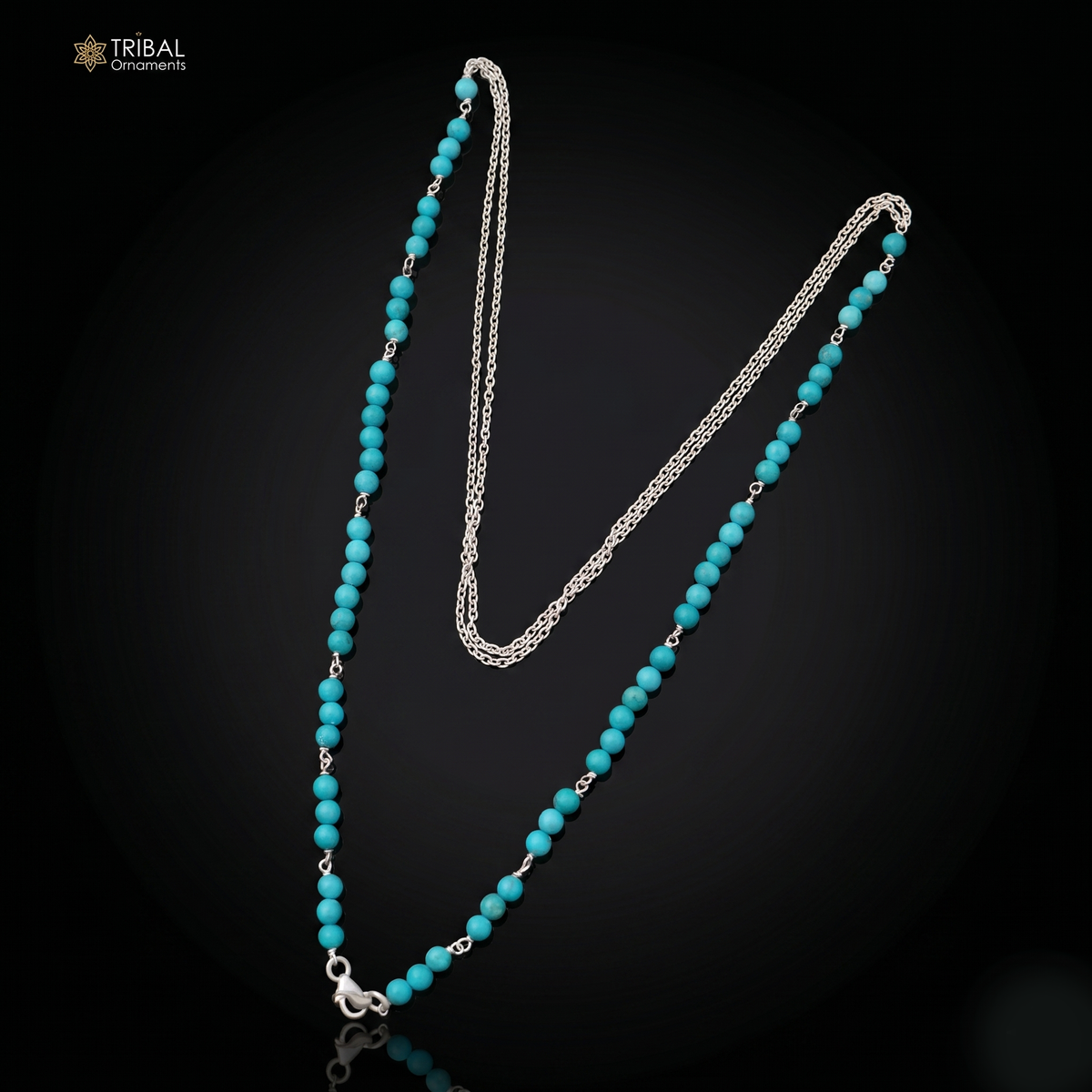 925 sterling silver turquoise stone cuban link chain Women Stylish Sunglass Eyeglass Cord mask chain ch659