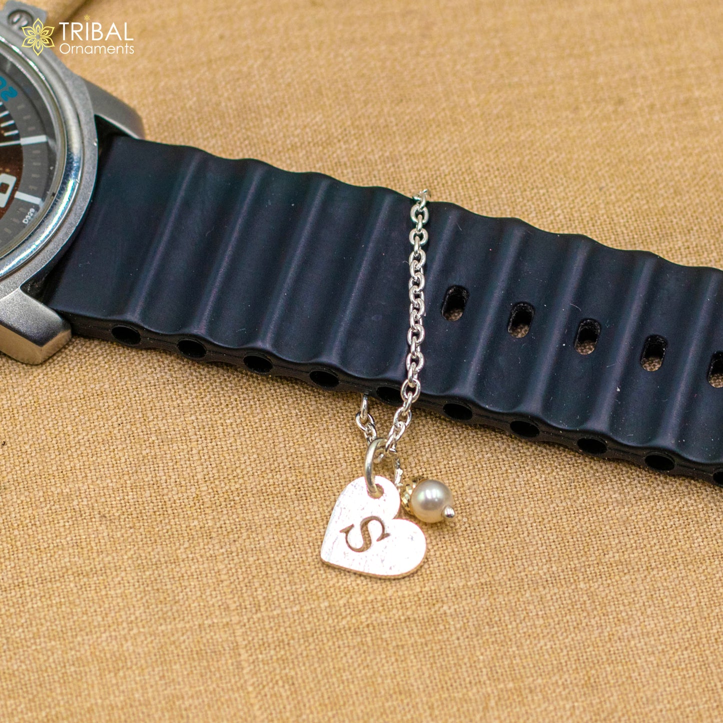 925 sterling silver Heart shape watch charms wsc01