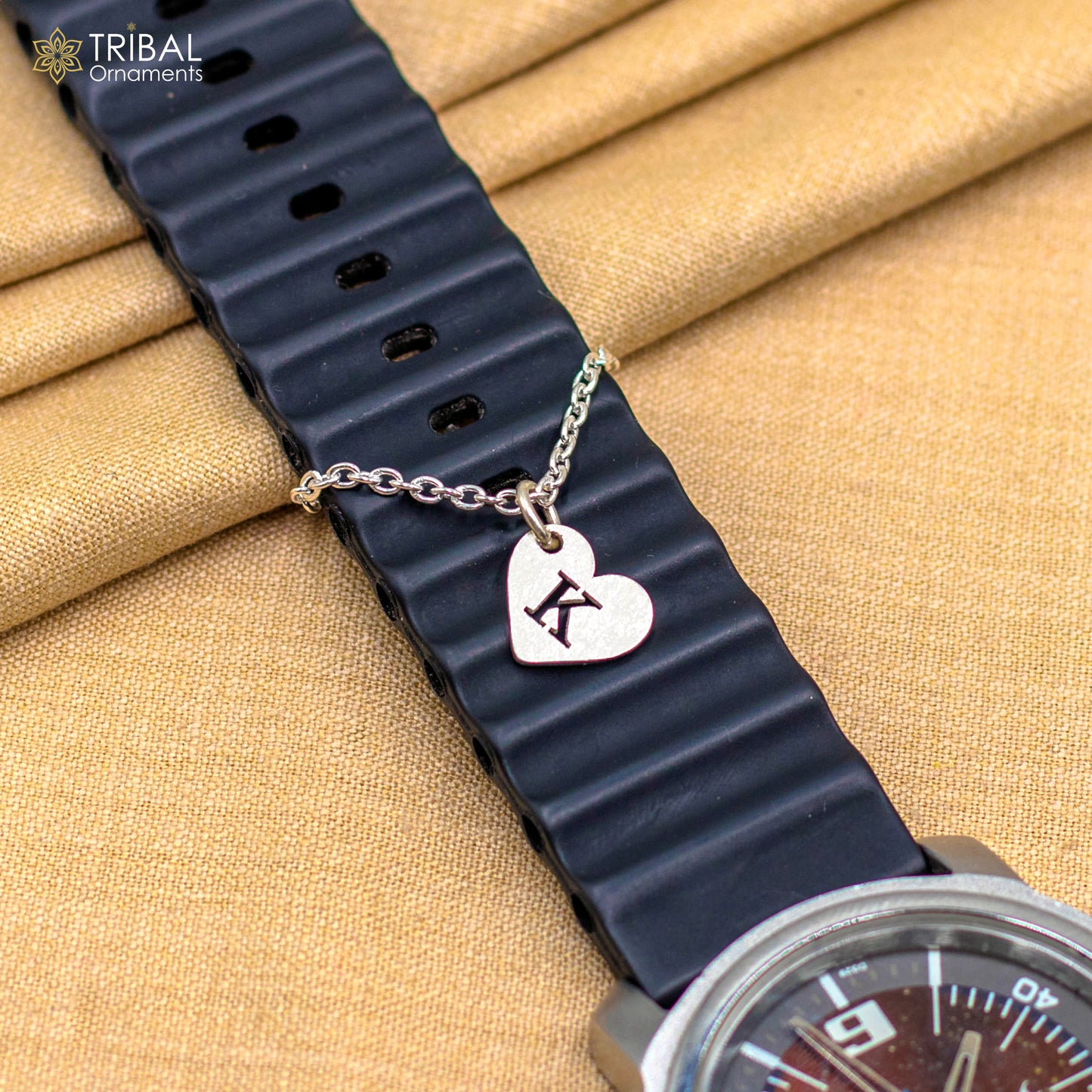 925 sterling silver Heart shape watch charms wsc04