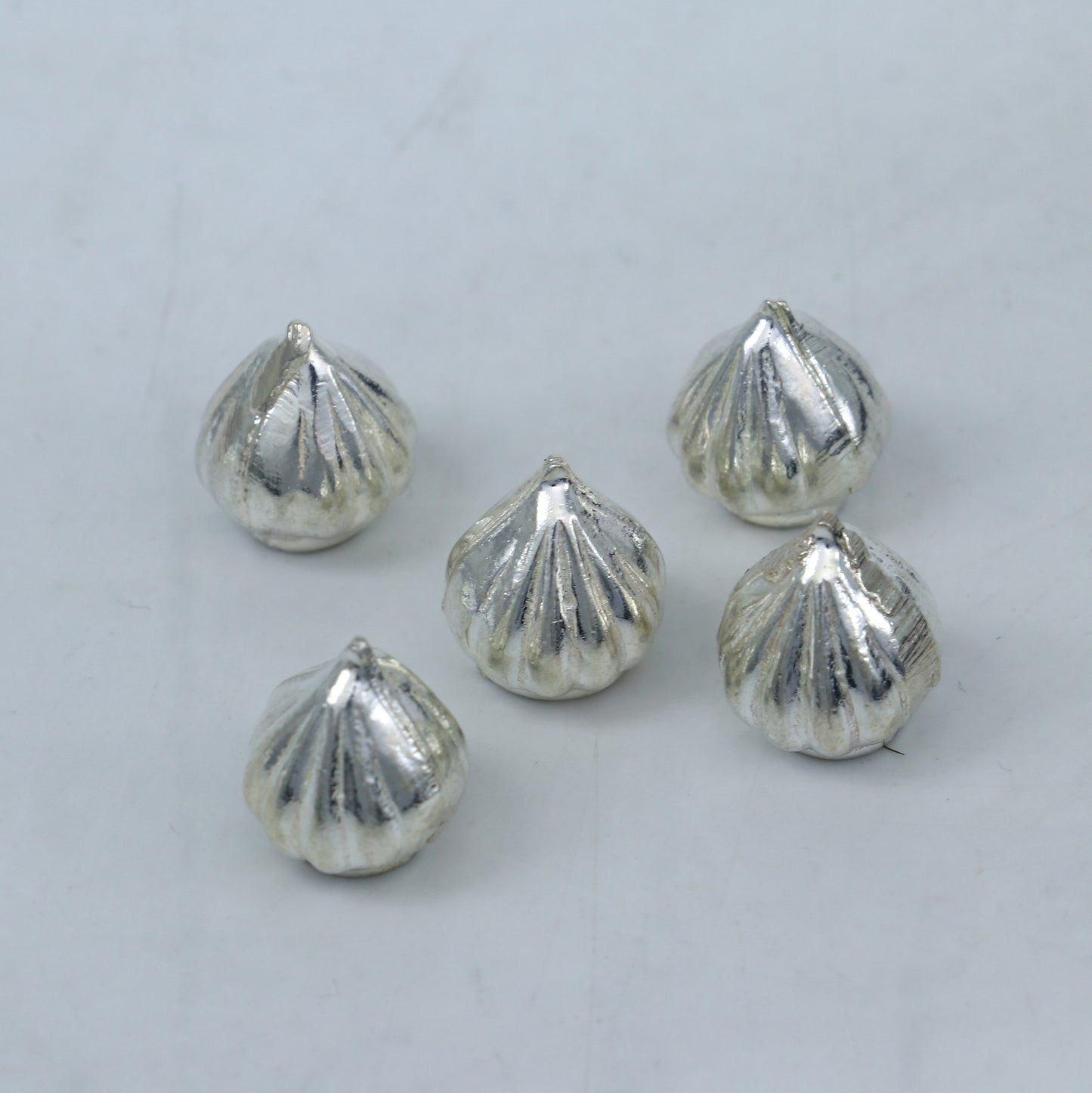 Ganesha Modak (prasadam) sterling Silver for Puja Offering, Sweet Prasad for Lord Ganesha Pooja Item art793 - TRIBAL ORNAMENTS