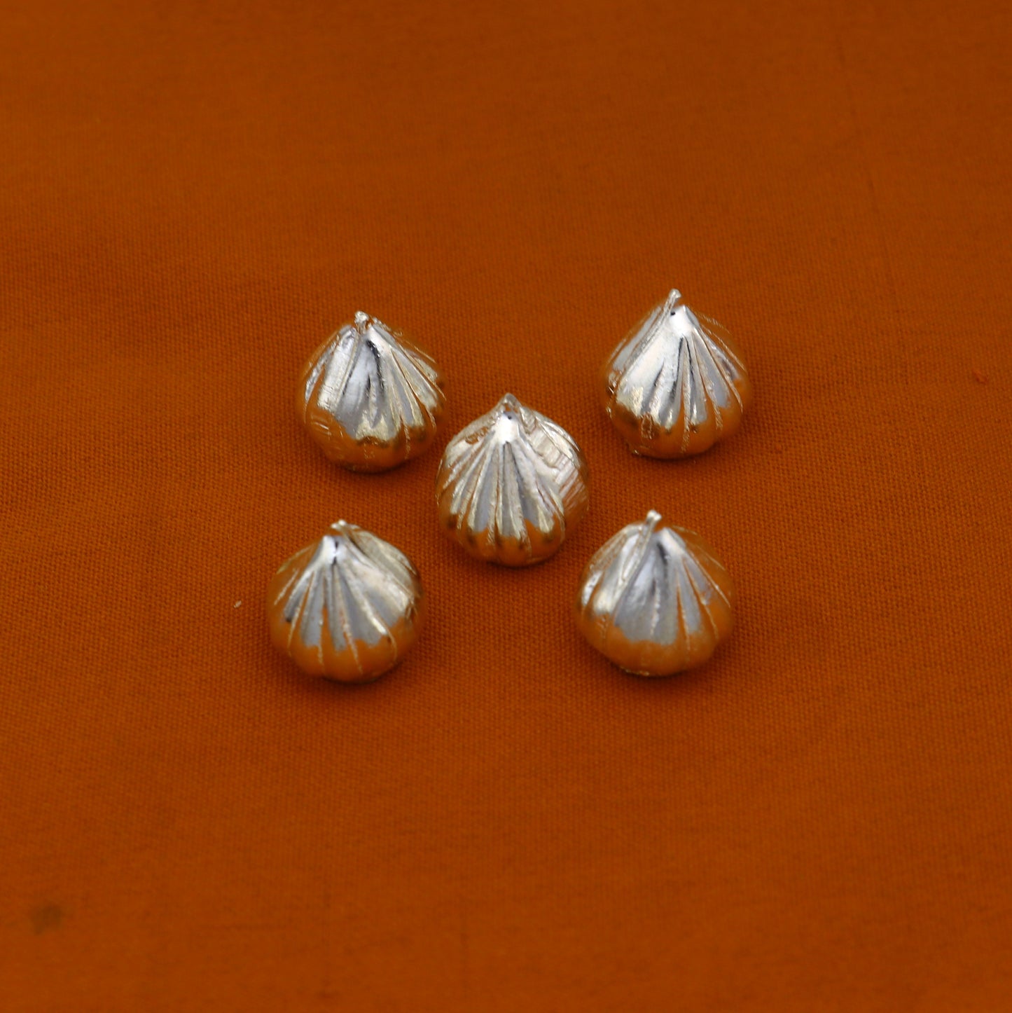 Ganesha Modak (prasadam) sterling Silver for Puja Offering, Sweet Prasad for Lord Ganesha Pooja Item art793 - TRIBAL ORNAMENTS
