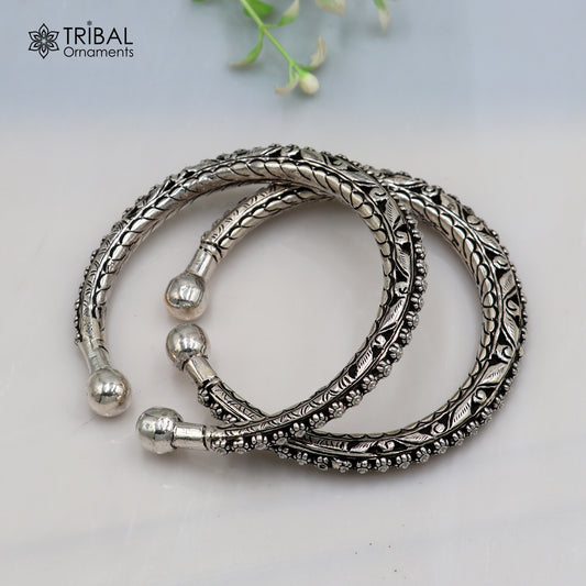 925 sterling silver vintage ethnic chitai work customized foot ankle kada bracelet jewelry nsfk148