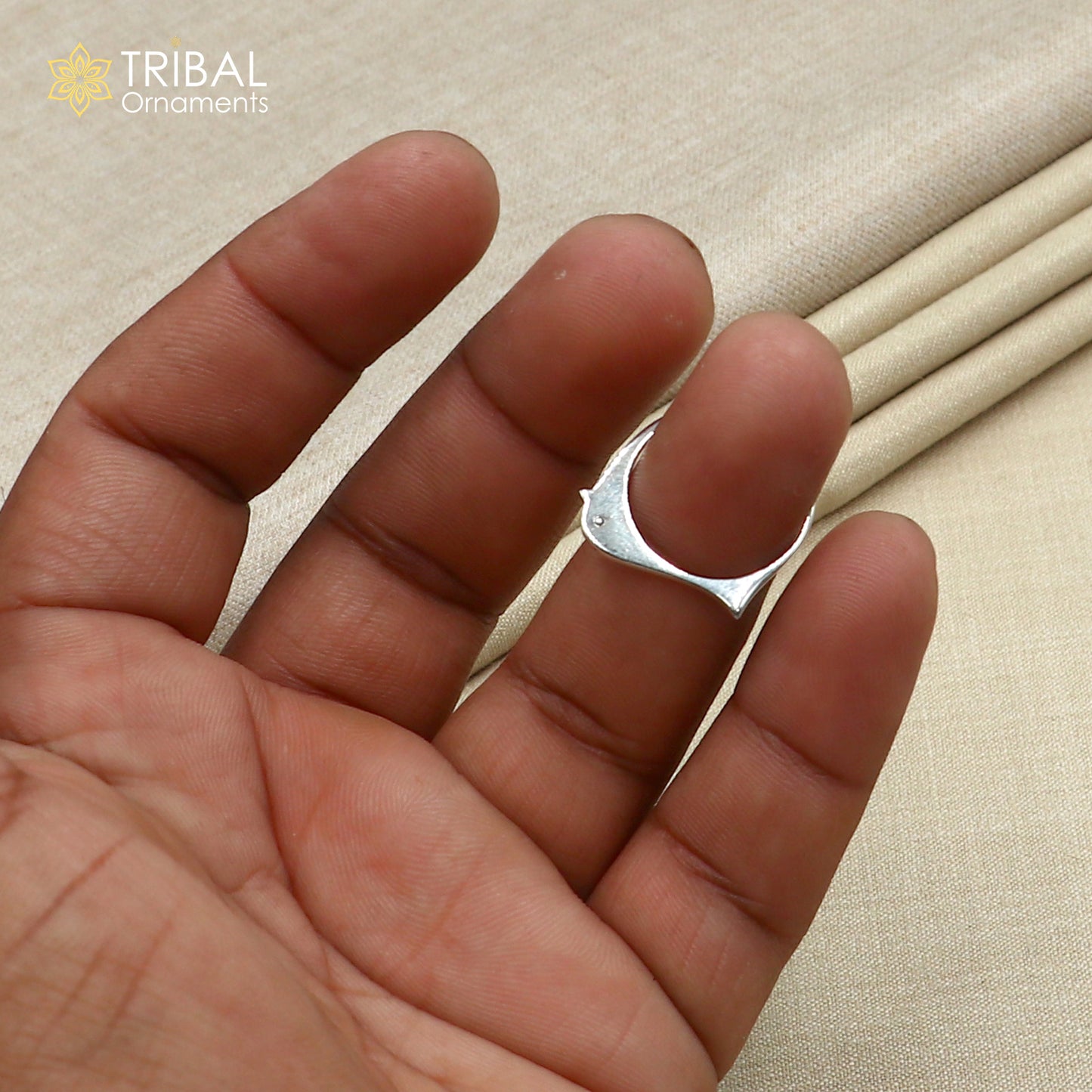 925 sterling silver stylish plain design ring Jewelry sr783