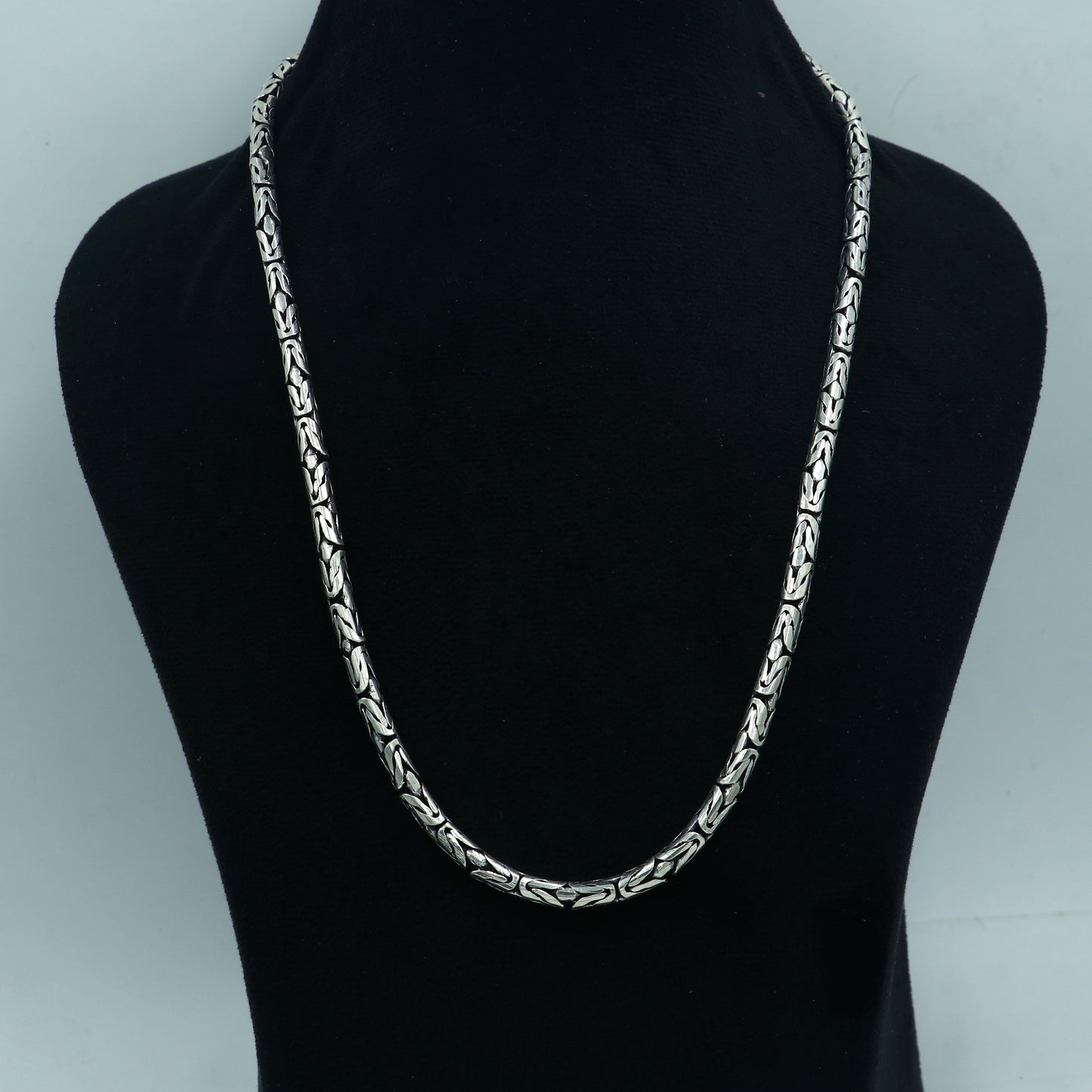 925 Silver Vintage design handmade solid byzantine silver chain customized tribal belly dance jewelry from india ch266 - TRIBAL ORNAMENTS