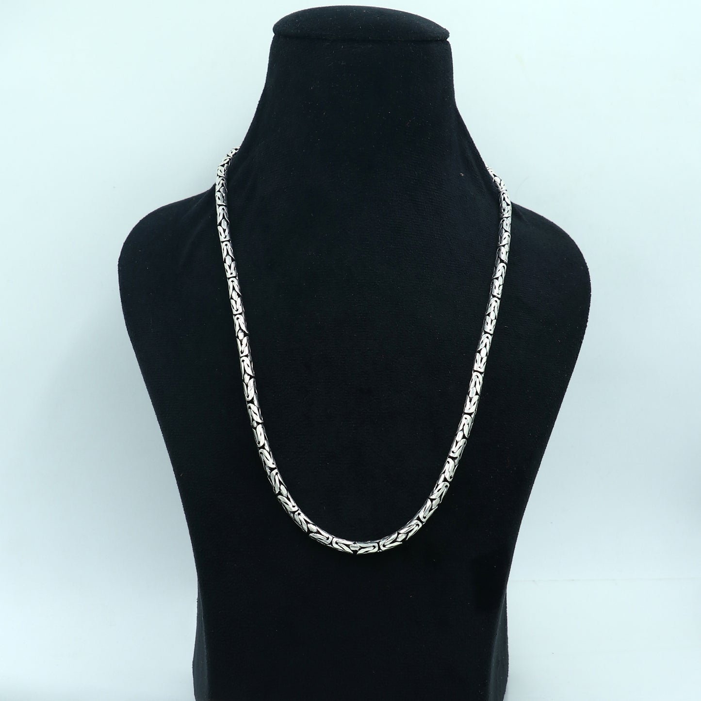 925 Silver Vintage design handmade solid byzantine silver chain customized tribal belly dance jewelry from india ch266 - TRIBAL ORNAMENTS