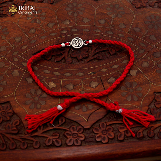 925 sterling silver Divine OM pendant Rakhi bracelet rK420