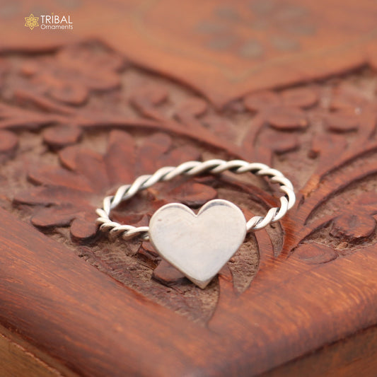 925 Sterling silver heart shape design thumb ring / ring unisex jewelry sr830