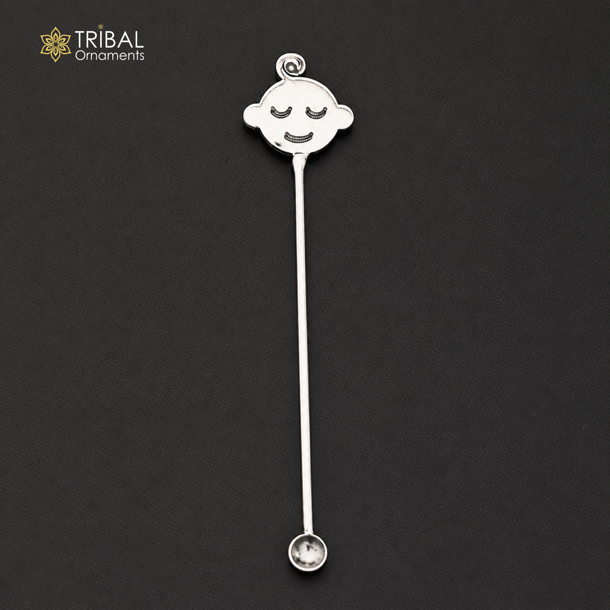 925 sterling silver new born baby Annaprashan ceremony Honey stick su1399