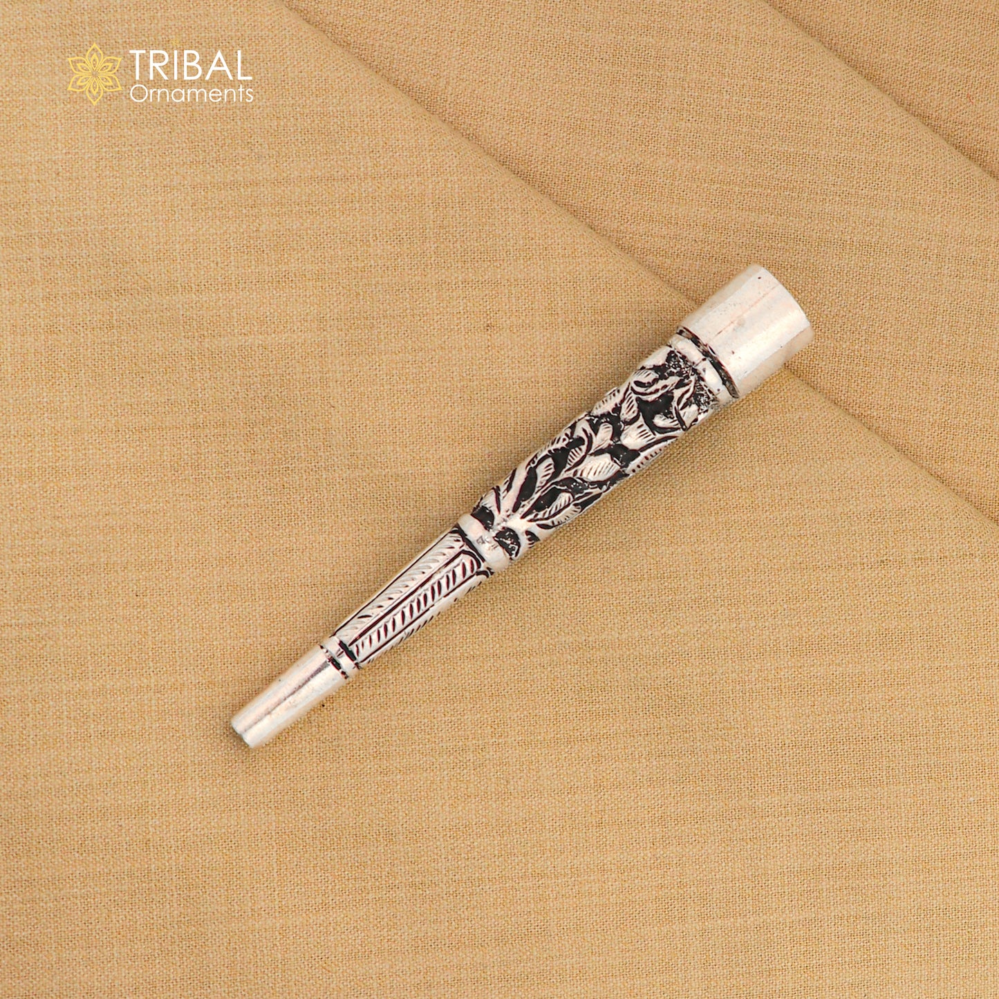 925 sterling silver Naskhi, chitai work hukka pipe vintage style cigarette pipe art820