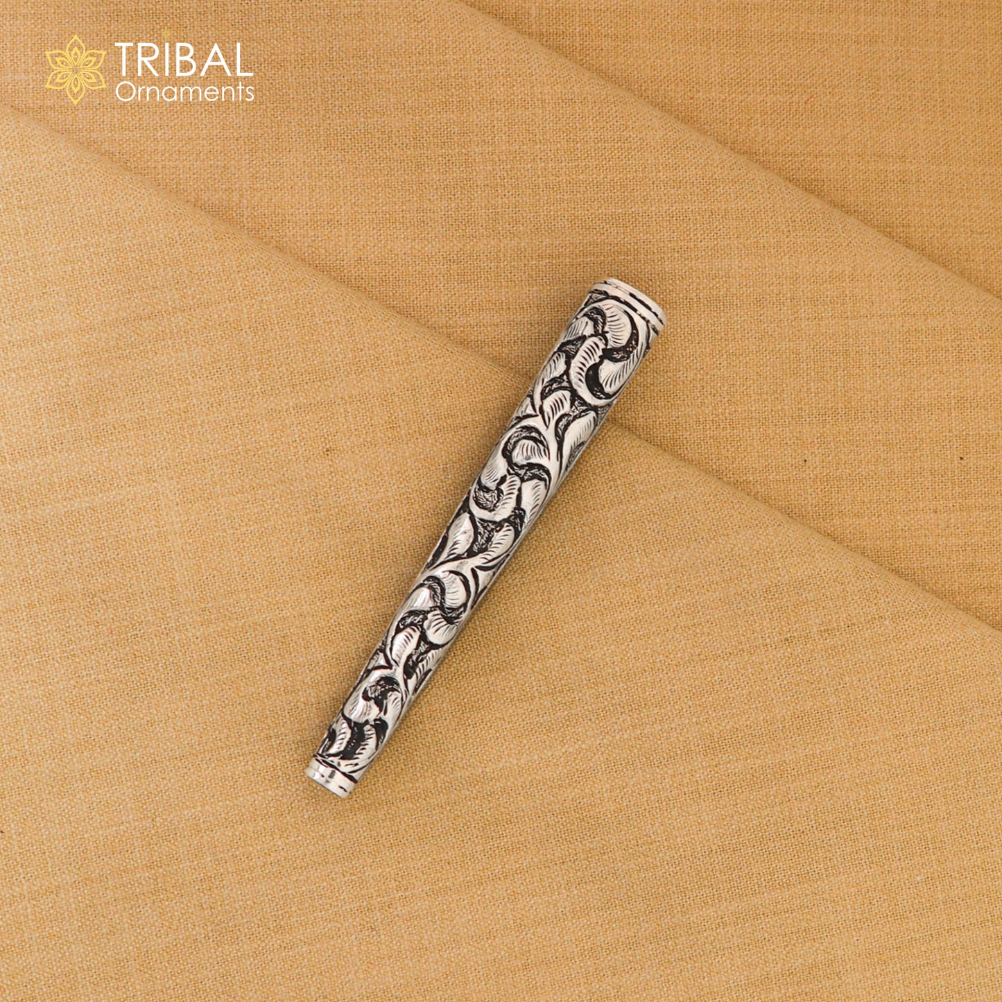 925 sterling silver chitai work flower design hukka pipe vintage style cigarette pipe art827