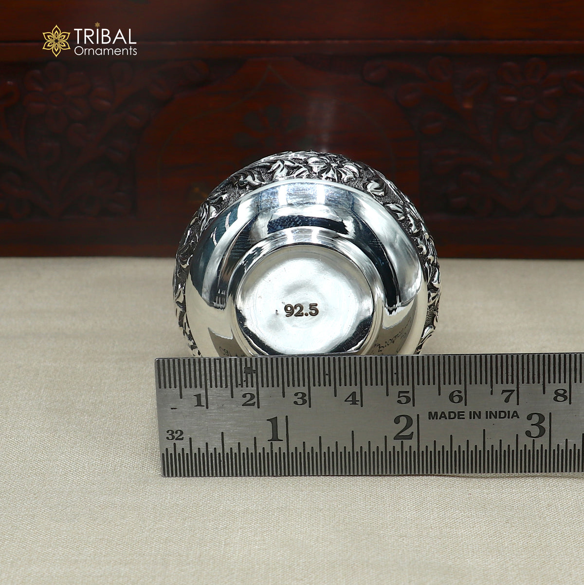 925 sterling silver nakshi work Salt and pepper shakers kitchen utensils art894