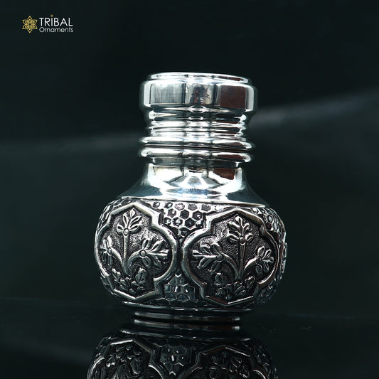 925 sterling silver nakshi work Salt and pepper shakers kitchen utensils art895
