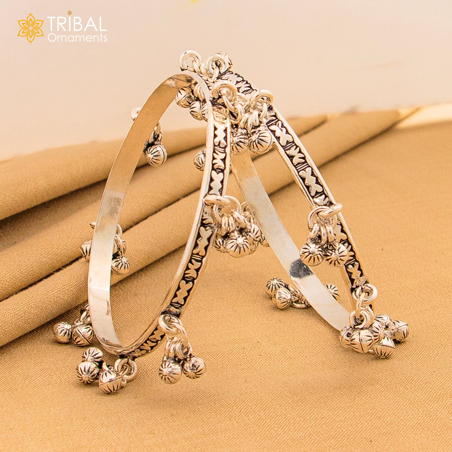 925 sterling silver handmade girl's bangle bracelet unique gorgeous jingling bells drops. excellent charm brides gifting jewelry ba177