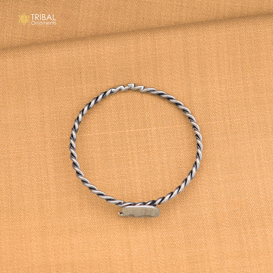 925 Sterling silver baby elephant design baby bangle kada ,kids jewelry bbk226