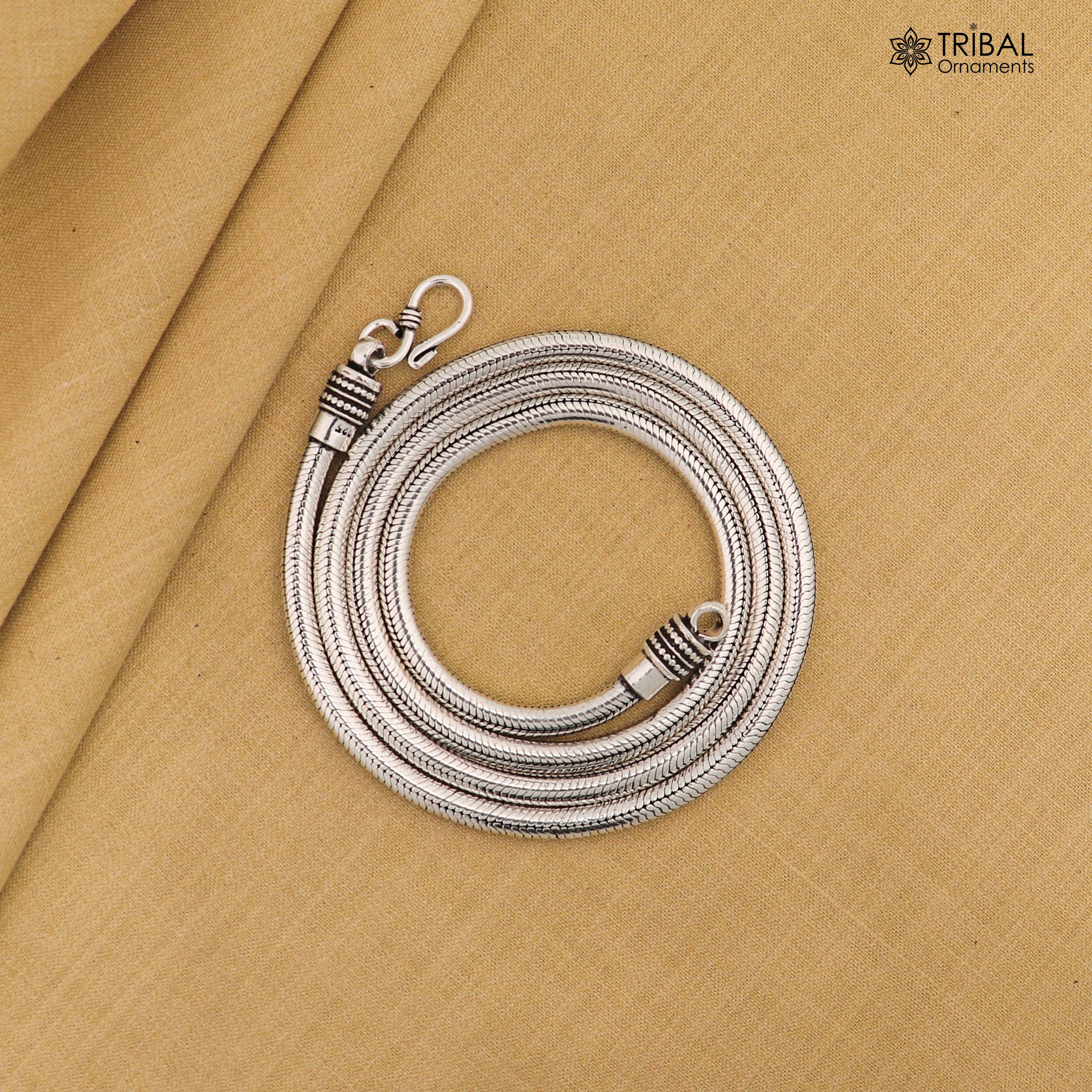 4 mm screw chain 925 sterling silver handmade snake chain