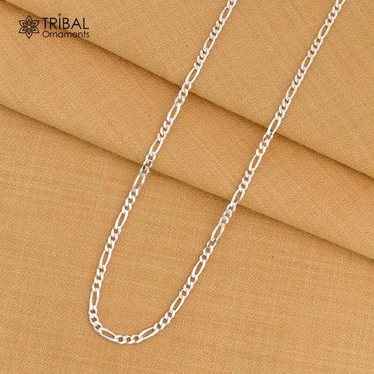 20" or 24" 925 sterling silver 2.5mm solid figaro chains for all outfit delicate unisex jewlery ch235