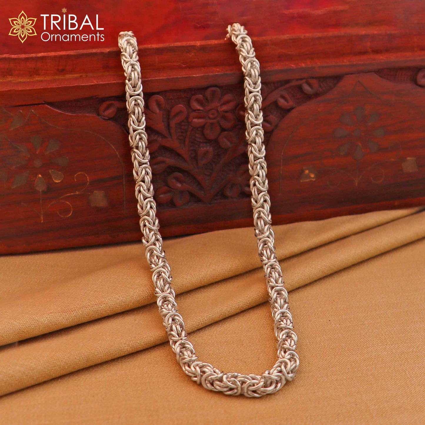 925 Sterling silver byzantine chain All size 5 mm chain necklace gifting best men's jewelry ch592