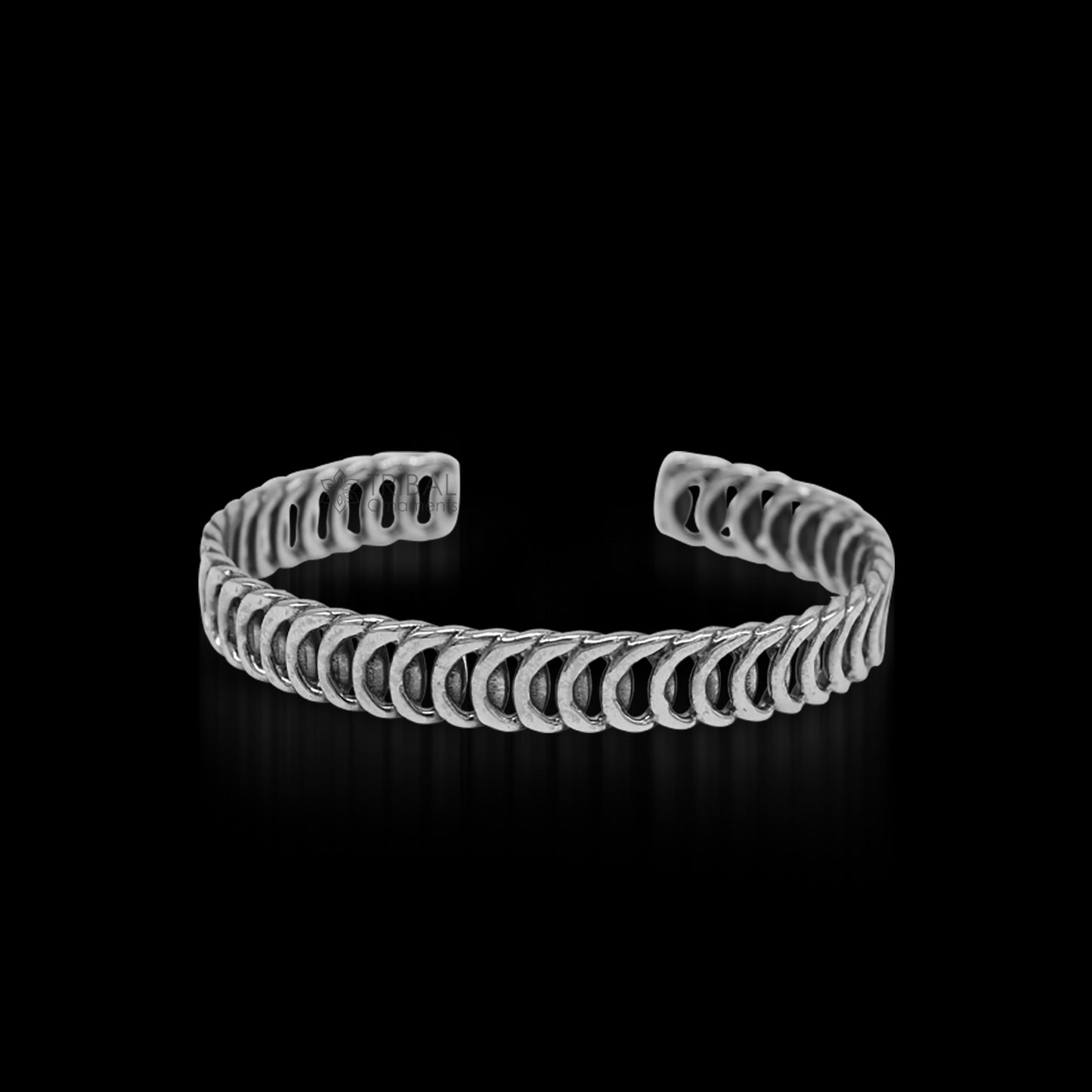 Vintage unique design stylish cuff kada adjustable bracelet, 925 sterling silver wrist jewelry for boy's and girl's, best gifting cuff108 - TRIBAL ORNAMENTS