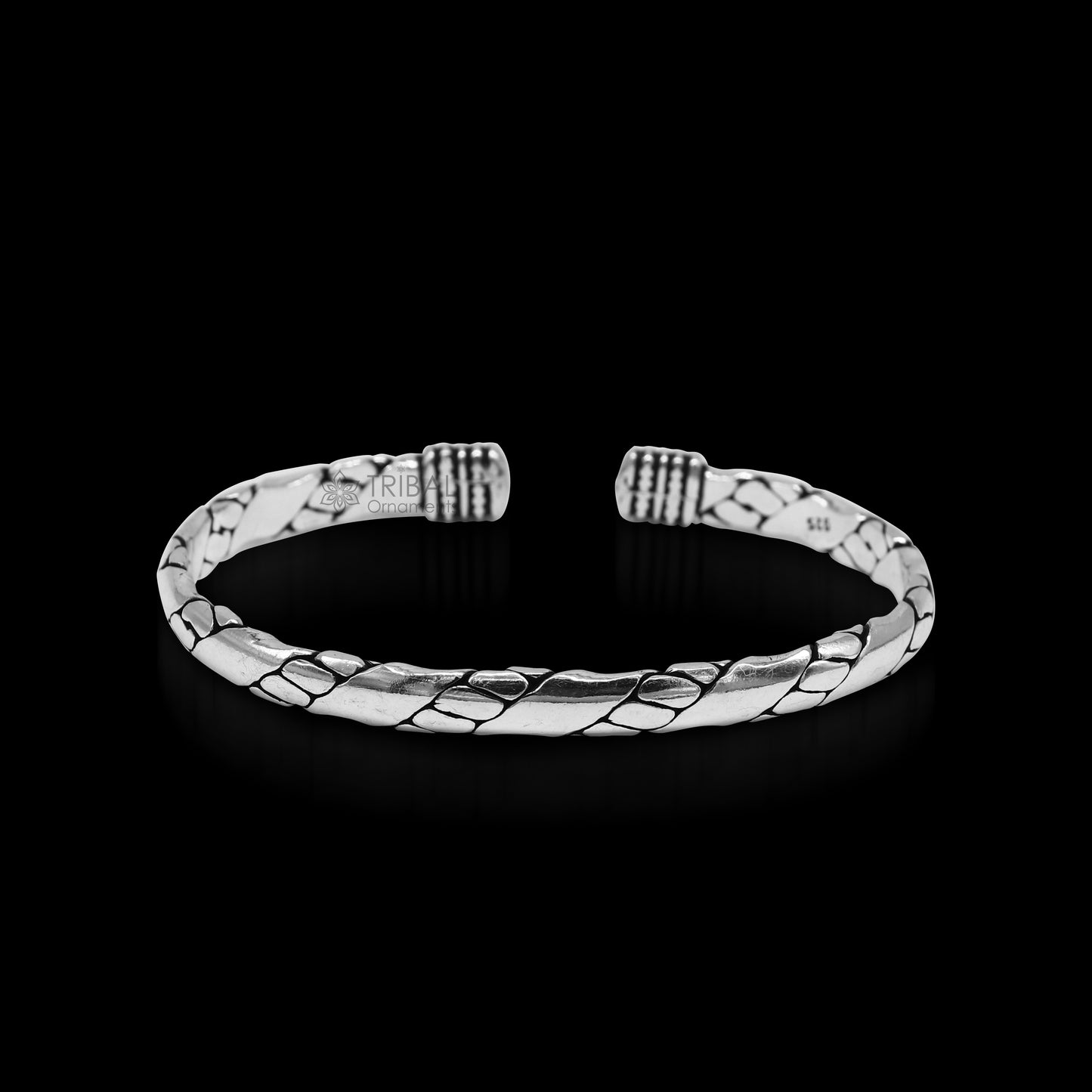 925 sterling silver cuff bracelet kada, amazing unisex vintage style handmade daily use ethnic bangles kada cuff131 - TRIBAL ORNAMENTS
