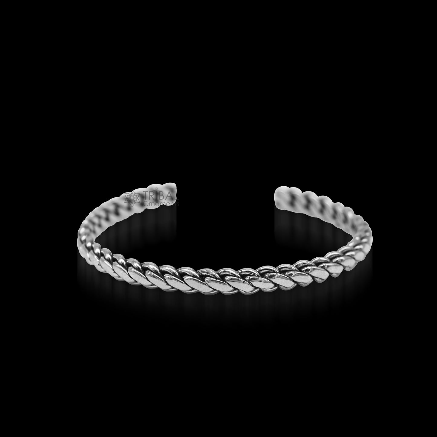 925 sterling silver handmade amazing stylish adjustable cuff kada bracelet, wrist jewelry for boy's and girl's, best gifting cuff112 - TRIBAL ORNAMENTS