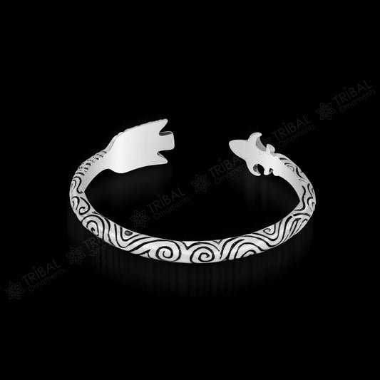 925 sterling silver Arrow style designer bangle bracelet kada, excellent personalized gifting adjustable fancy bangle men's or girls cuff69 - TRIBAL ORNAMENTS