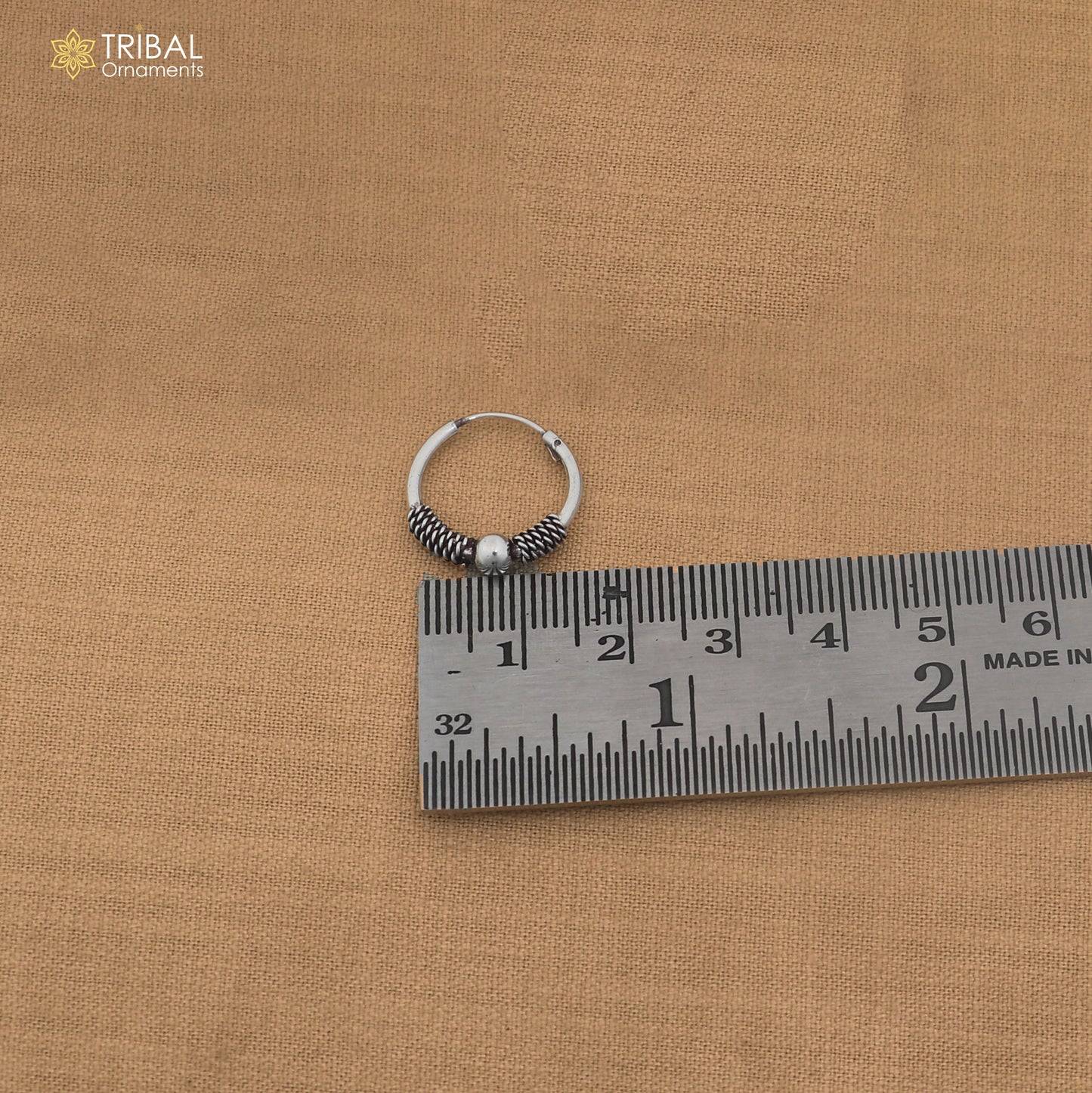 925 sterling silver wired design bali hoops earrings bali tribal ethnic jewelry er351
