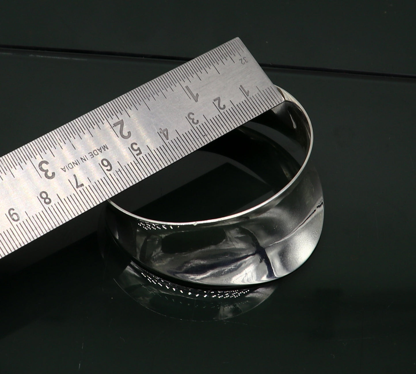 925 pure sterling silver bright stylish curved adjustable bangle bracelet, cuff bracelet best brides made wedding gifting jewelry cuff21 - TRIBAL ORNAMENTS