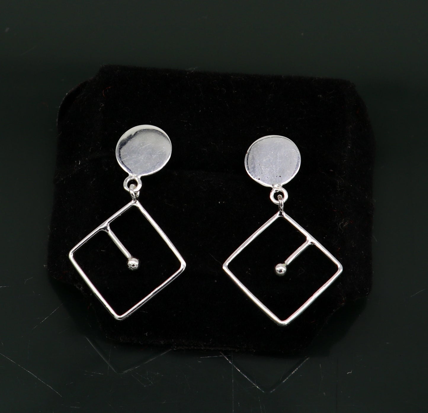 925 Sterling silver handmade fabulous stud earring drop dangle, fabulous brides stylish fancy fashionable earring jewelry from india ear735 - TRIBAL ORNAMENTS