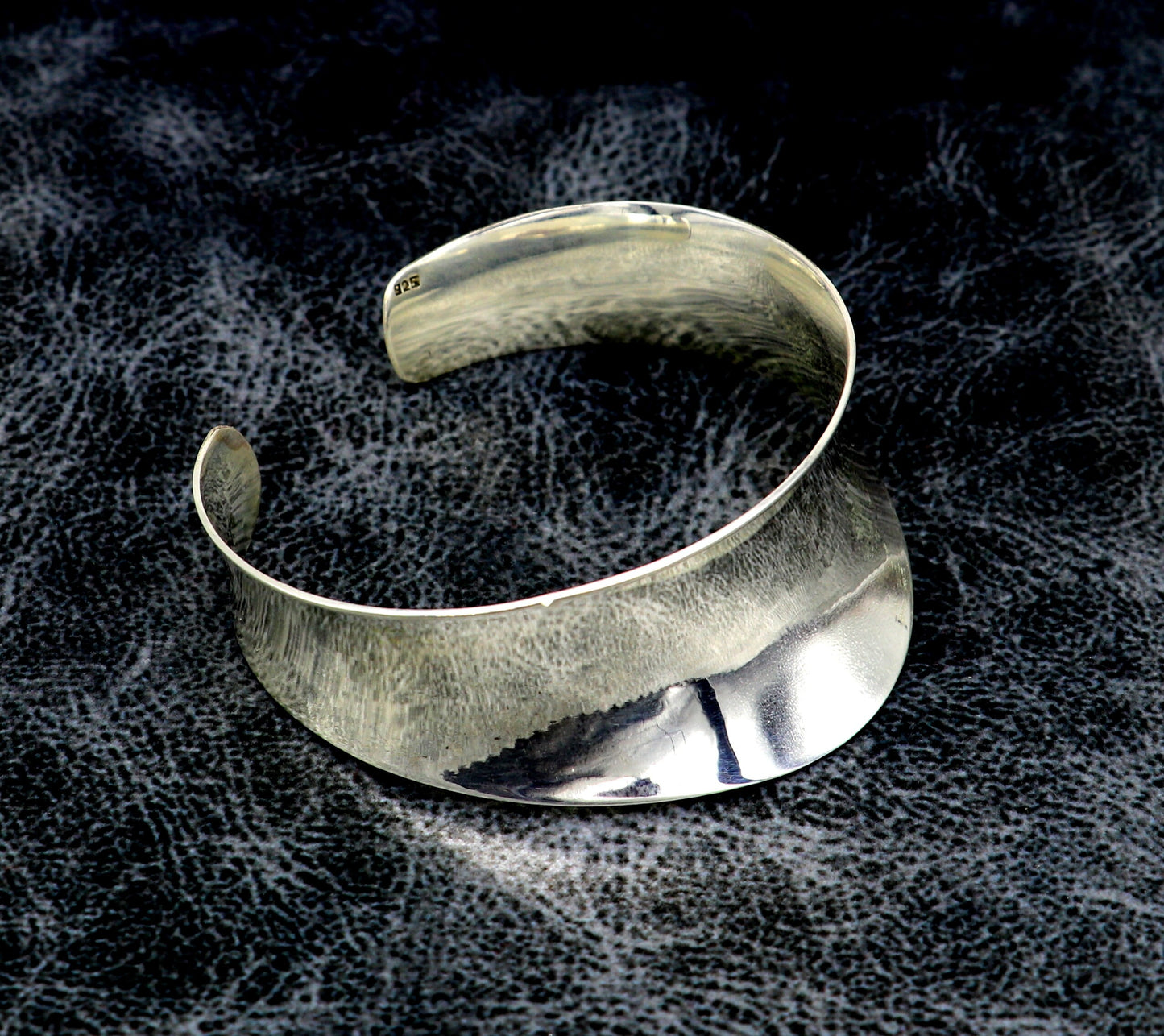 925 pure sterling silver bright stylish curved adjustable bangle bracelet, cuff bracelet best brides made wedding gifting jewelry cuff21 - TRIBAL ORNAMENTS