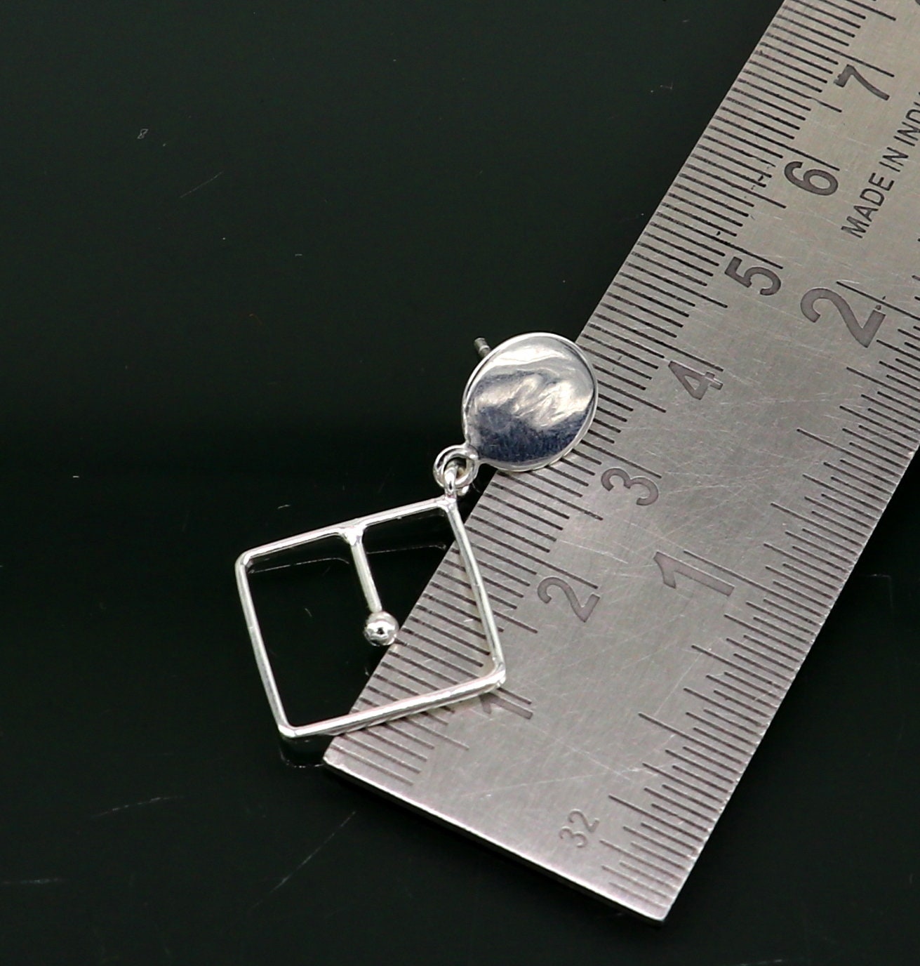 925 Sterling silver handmade fabulous stud earring drop dangle, fabulous brides stylish fancy fashionable earring jewelry from india ear735 - TRIBAL ORNAMENTS
