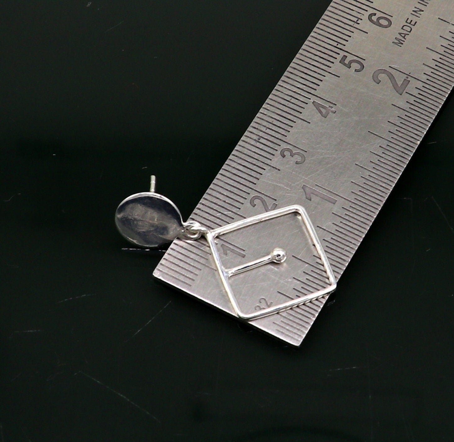 925 Sterling silver handmade fabulous stud earring drop dangle, fabulous brides stylish fancy fashionable earring jewelry from india ear735 - TRIBAL ORNAMENTS