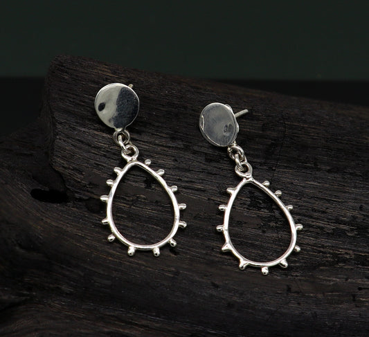 Stylish design customized pure e925 sterling silver stud earring, excellent fancy elegant dainty light weight earrings best gifting ear656 - TRIBAL ORNAMENTS