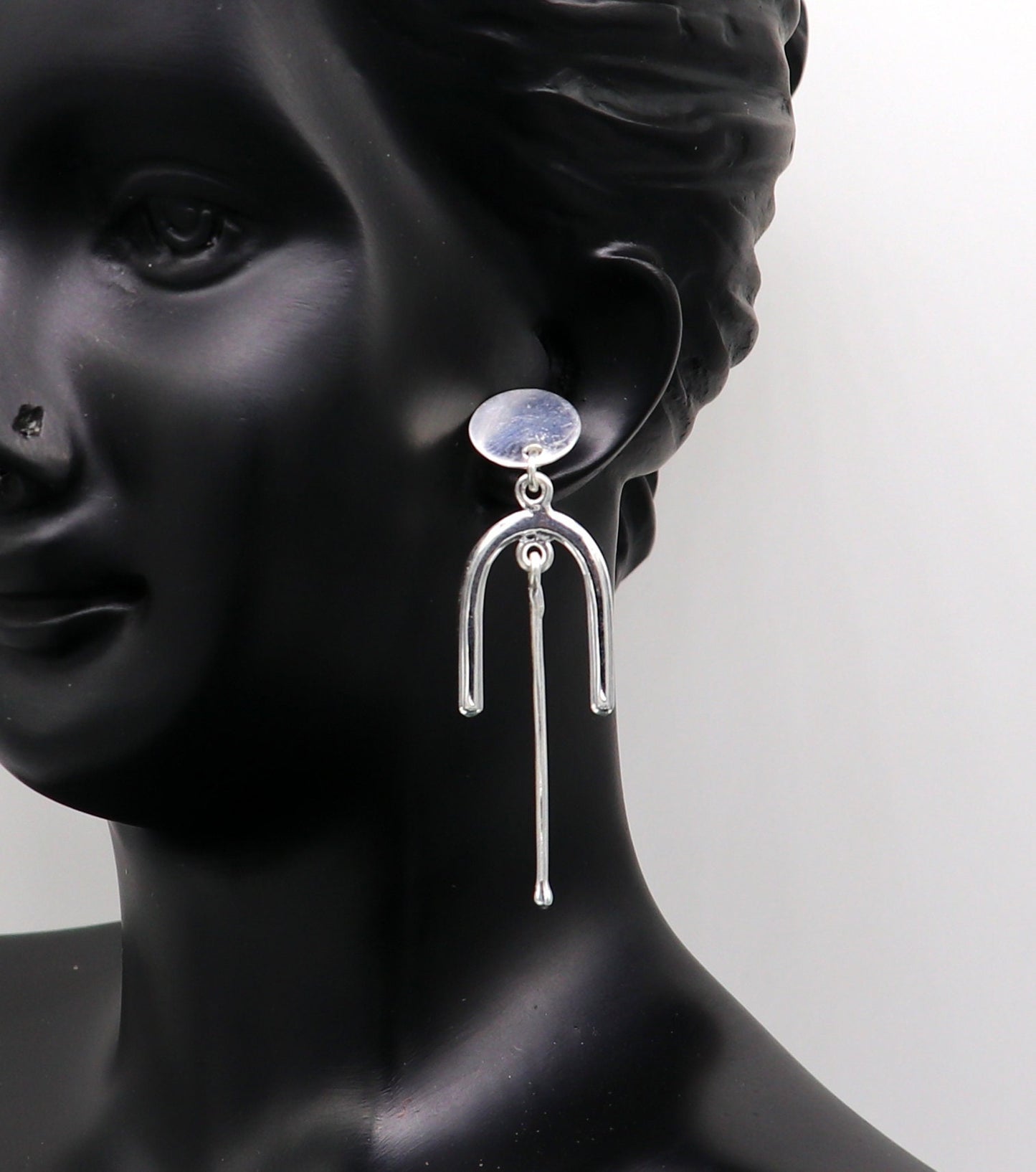 925 sterling silver flower stud earring, excellent fancy drop dangle elegant dainty light weight earrings best gifting ear696 - TRIBAL ORNAMENTS
