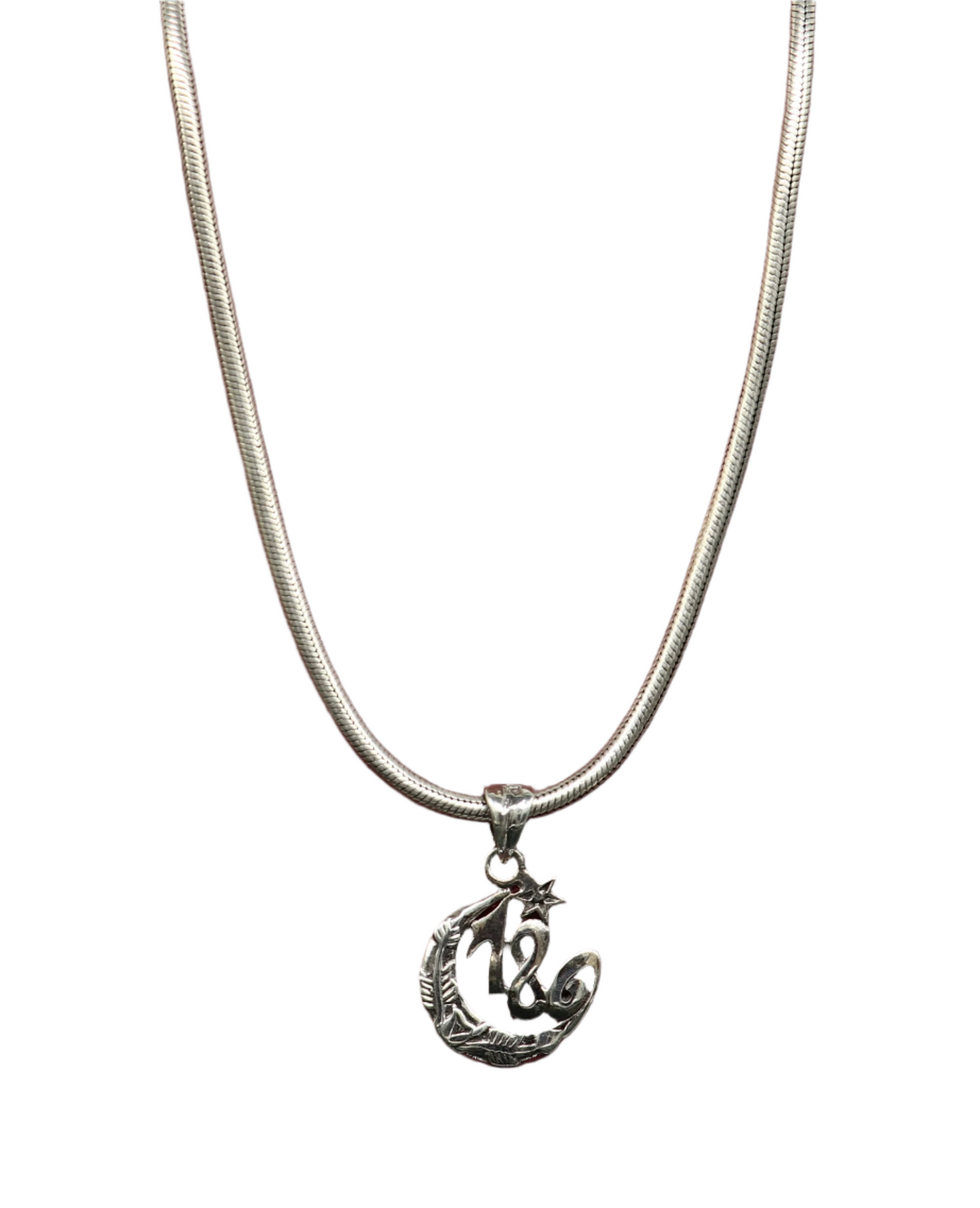 Handmade solid 925 sterling silver lucky number 786 pendant, excellent unique design stylish unisex pendant jewelry from india ssp532 - TRIBAL ORNAMENTS