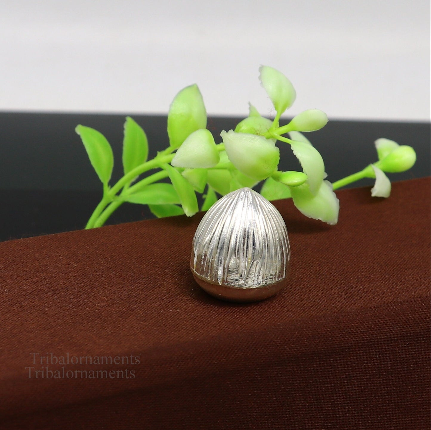 Sterling silver handmade betal palm tree seed , silver Supari, puja article, silver betel worshipping art utensils su364 - TRIBAL ORNAMENTS