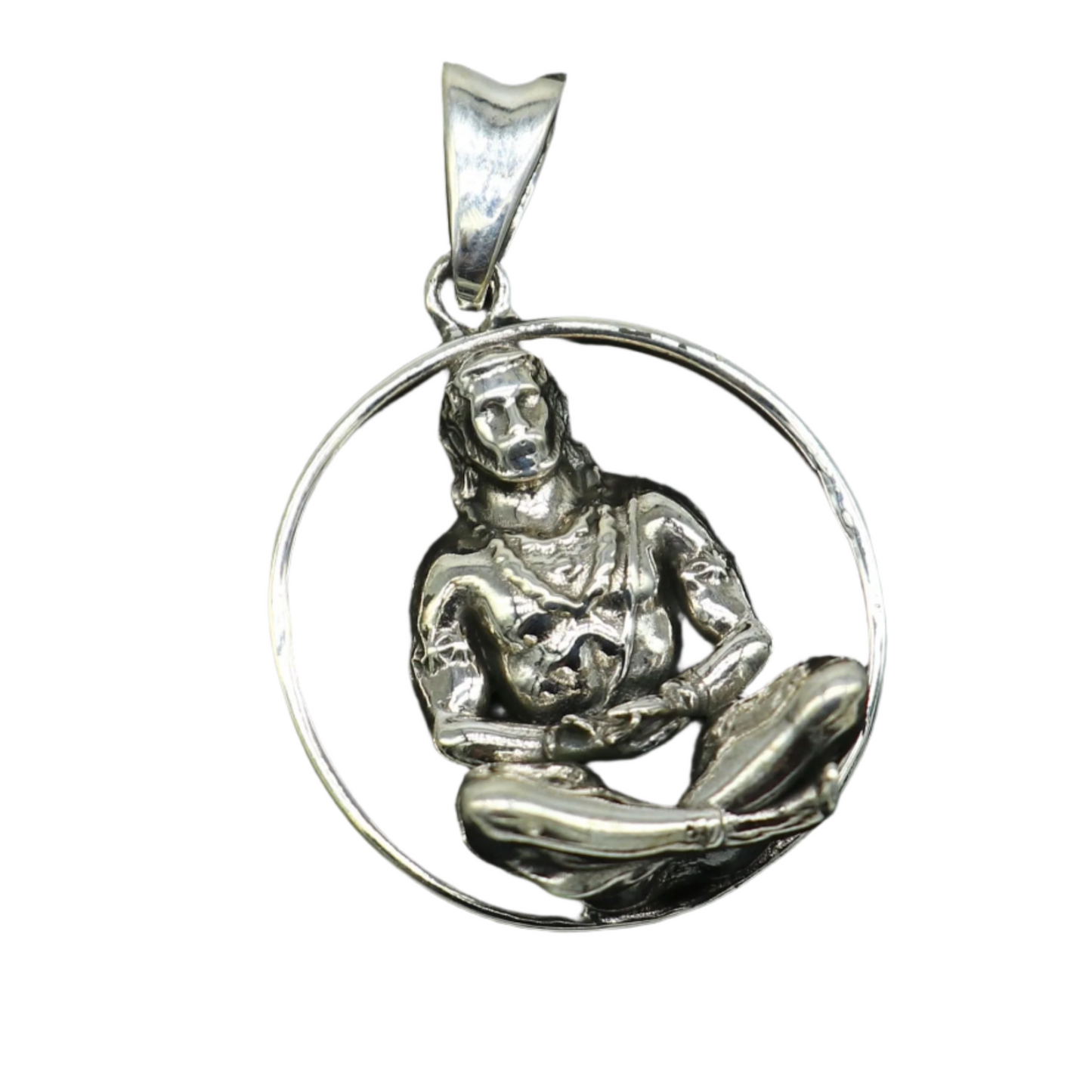 Solid 925 sterling silver Hindu Lord Hanuman pendant, Bajarangbali fabulous vintage antique pendant unisex gifting jewelry ssp979 - TRIBAL ORNAMENTS