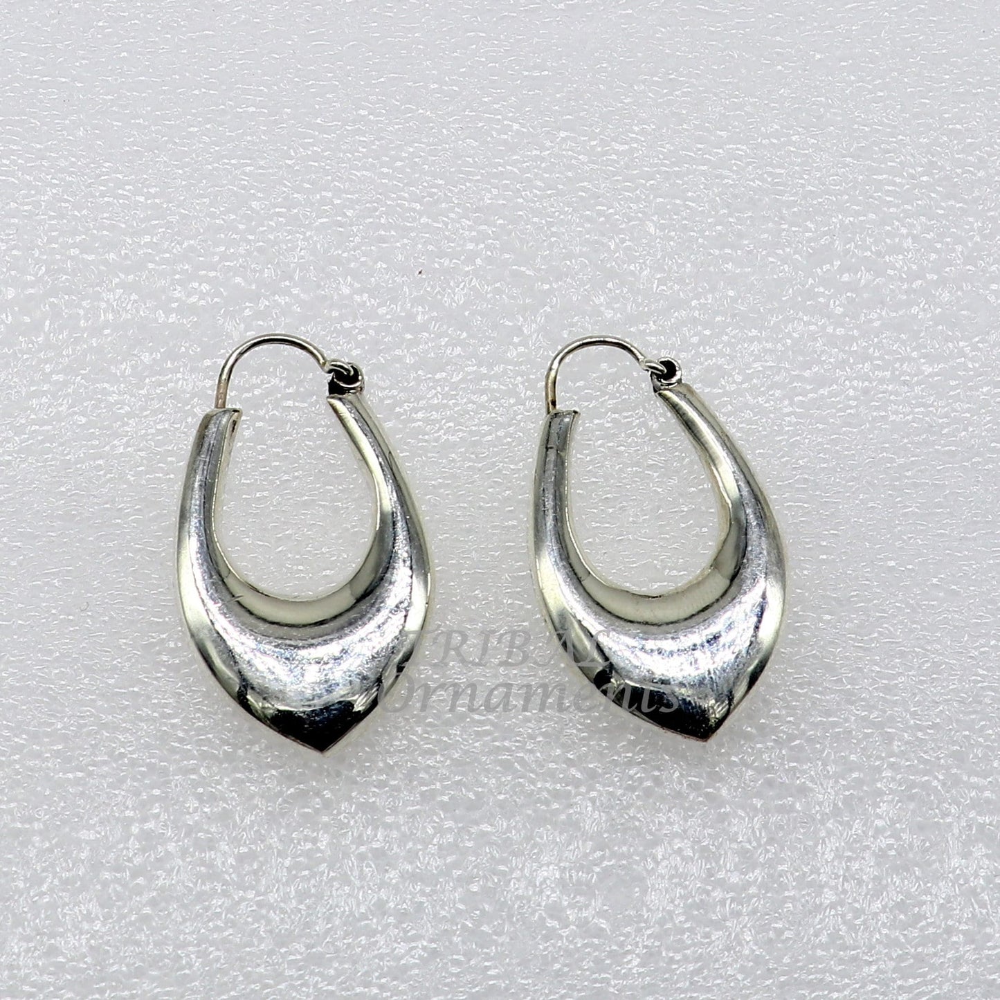 Vintage Design 925 sterling silver fabulous hoops earring, tribal kundal earring from Rajasthan India, best gifting unisex jewelry s1127 - TRIBAL ORNAMENTS