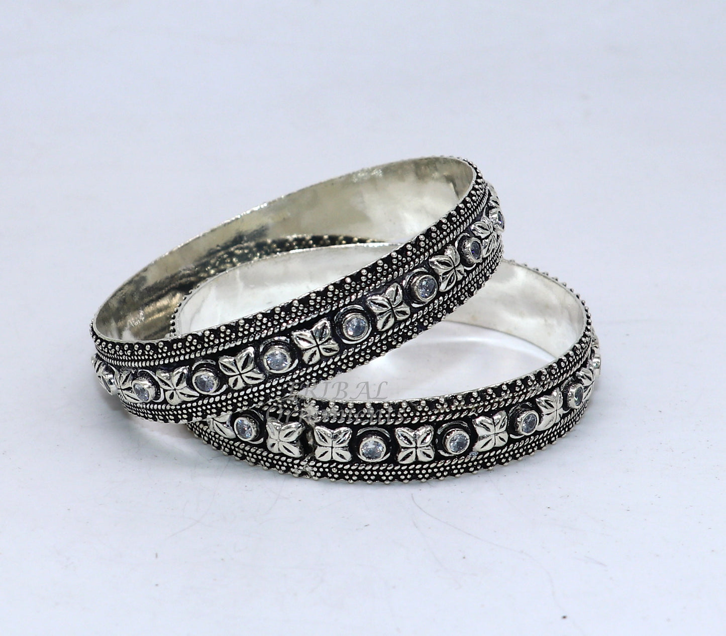 925 sterling silver handmade modern cultural ethnic bangle bracelet jewelry best bride gifting jewelry, belly dance bangles ba176 - TRIBAL ORNAMENTS