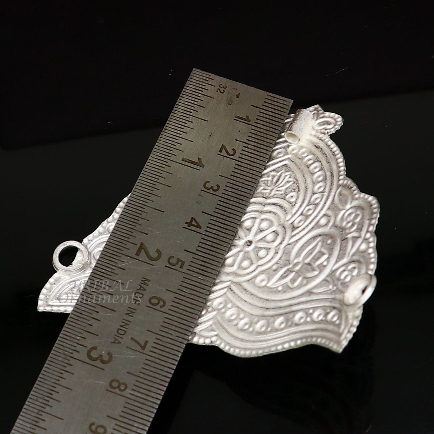 Mukut for All idols 925 sterling silver vintage enamel work design handmade mukut (crown), amazing silver god crown mukut art su1002 - TRIBAL ORNAMENTS