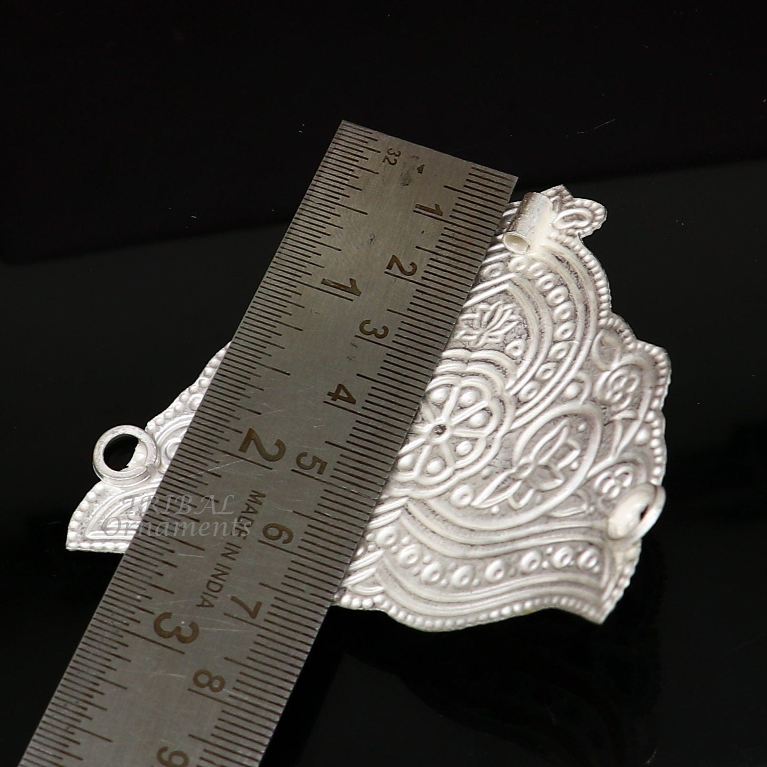 Mukut for All idols 925 sterling silver vintage enamel work design handmade mukut (crown), amazing silver god crown mukut  art su1002 - TRIBAL ORNAMENTS