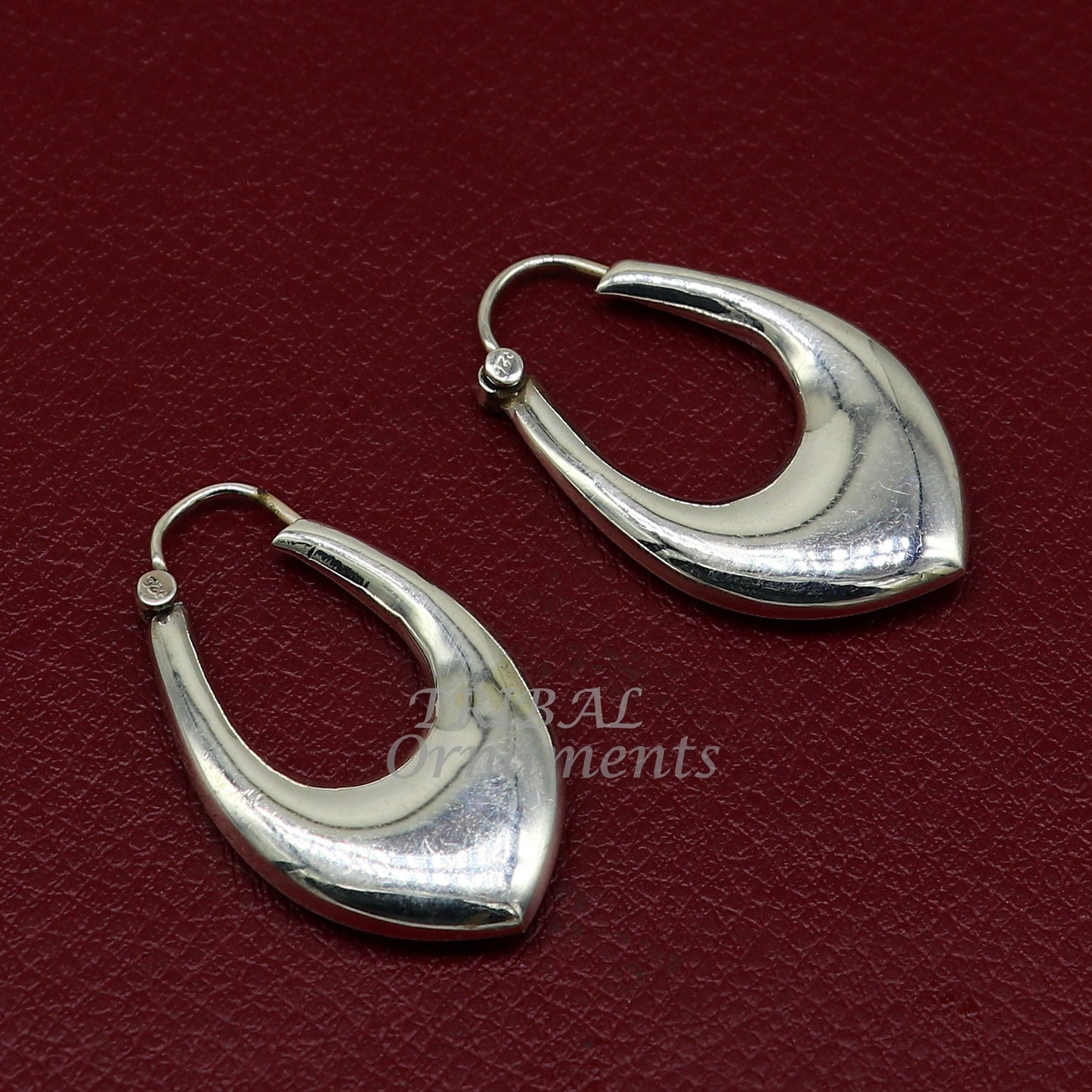 Vintage Design 925 sterling silver fabulous hoops earring, tribal kundal earring from Rajasthan India, best gifting unisex jewelry s1127 - TRIBAL ORNAMENTS