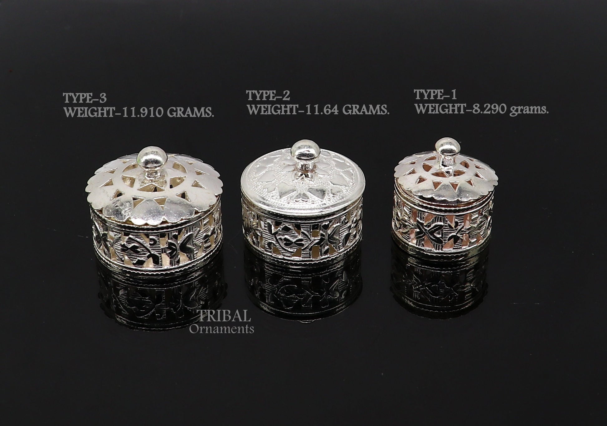 Exclusive small kapoor holding box or perfune attar holding box 925 sterling silver trinket box, container box, small jewelry box, SU1025 - TRIBAL ORNAMENTS