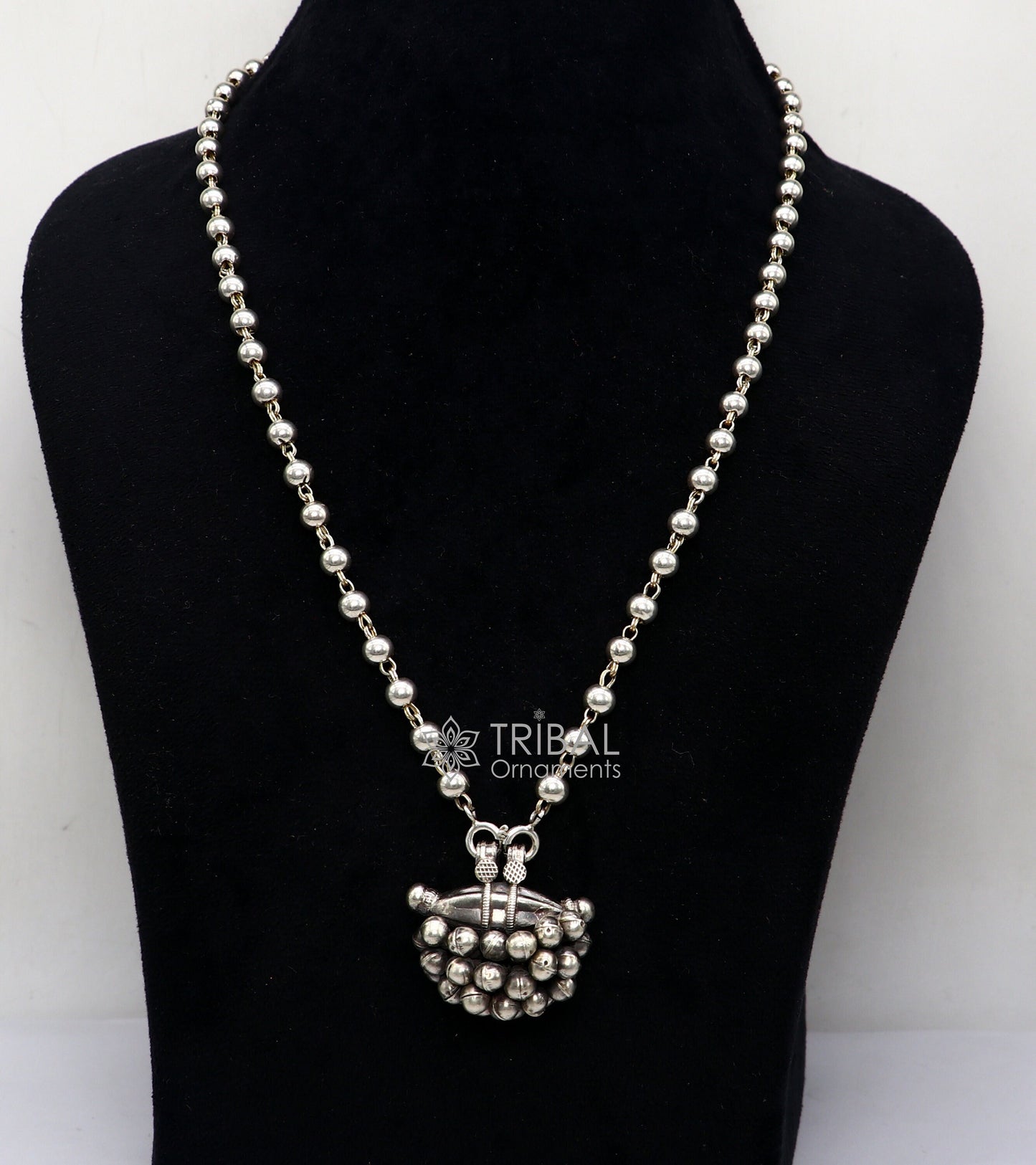 925 Sterling silver handmade vintage design amulet box pendant necklace excellent tribal ethnic mantra box pendant jewelry Rajasthan set606 - TRIBAL ORNAMENTS