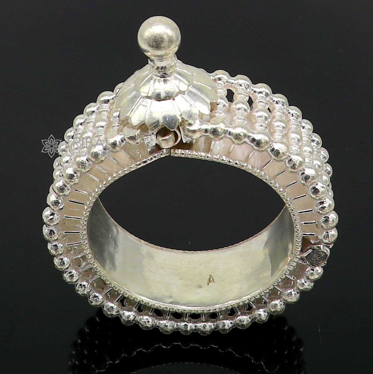 Indian Traditional cultural design trendy 925 sterling silver handmade cuff kada bracelet amazing vintage design brides bangle cuff185 - TRIBAL ORNAMENTS