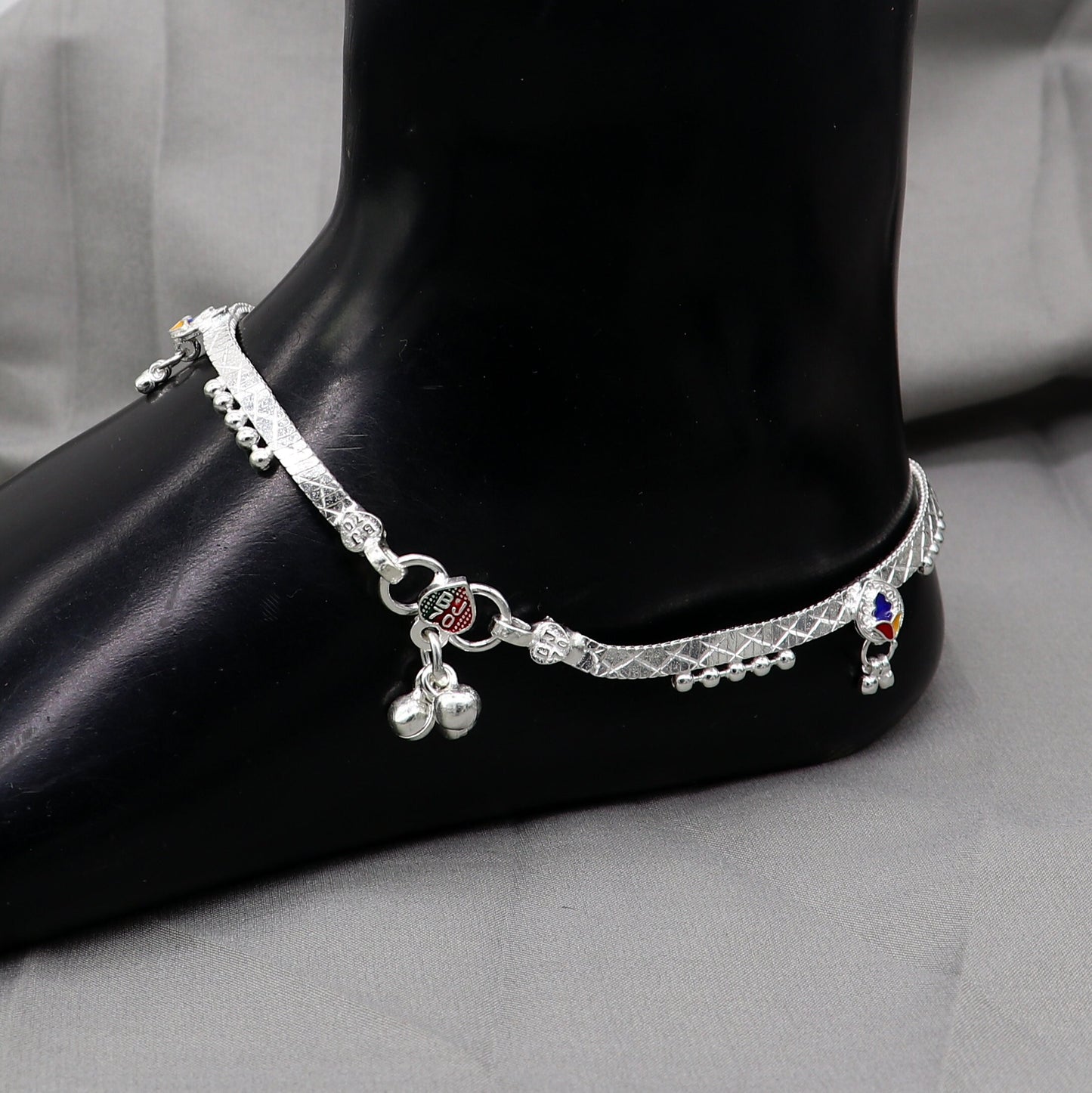 925 sterling silver handmade stylish anklets amazing Ankle bracelet for gifting belly dance ethnic jewelry ank638 - TRIBAL ORNAMENTS