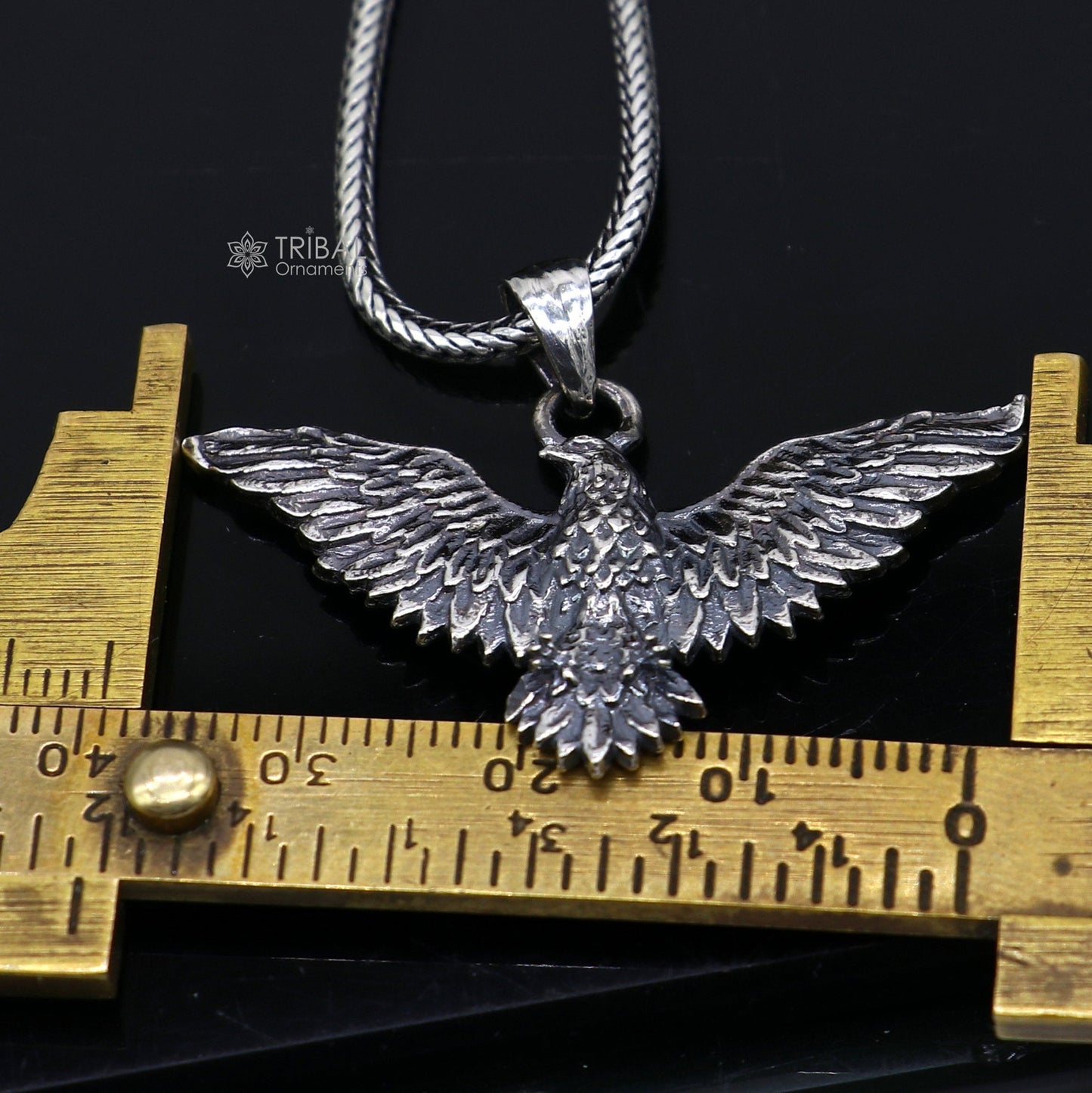 925 sterling silver idol Lord Vishnu Vahan Garuda eagle pendant, gifting unisex locket pendant nsp801 - TRIBAL ORNAMENTS