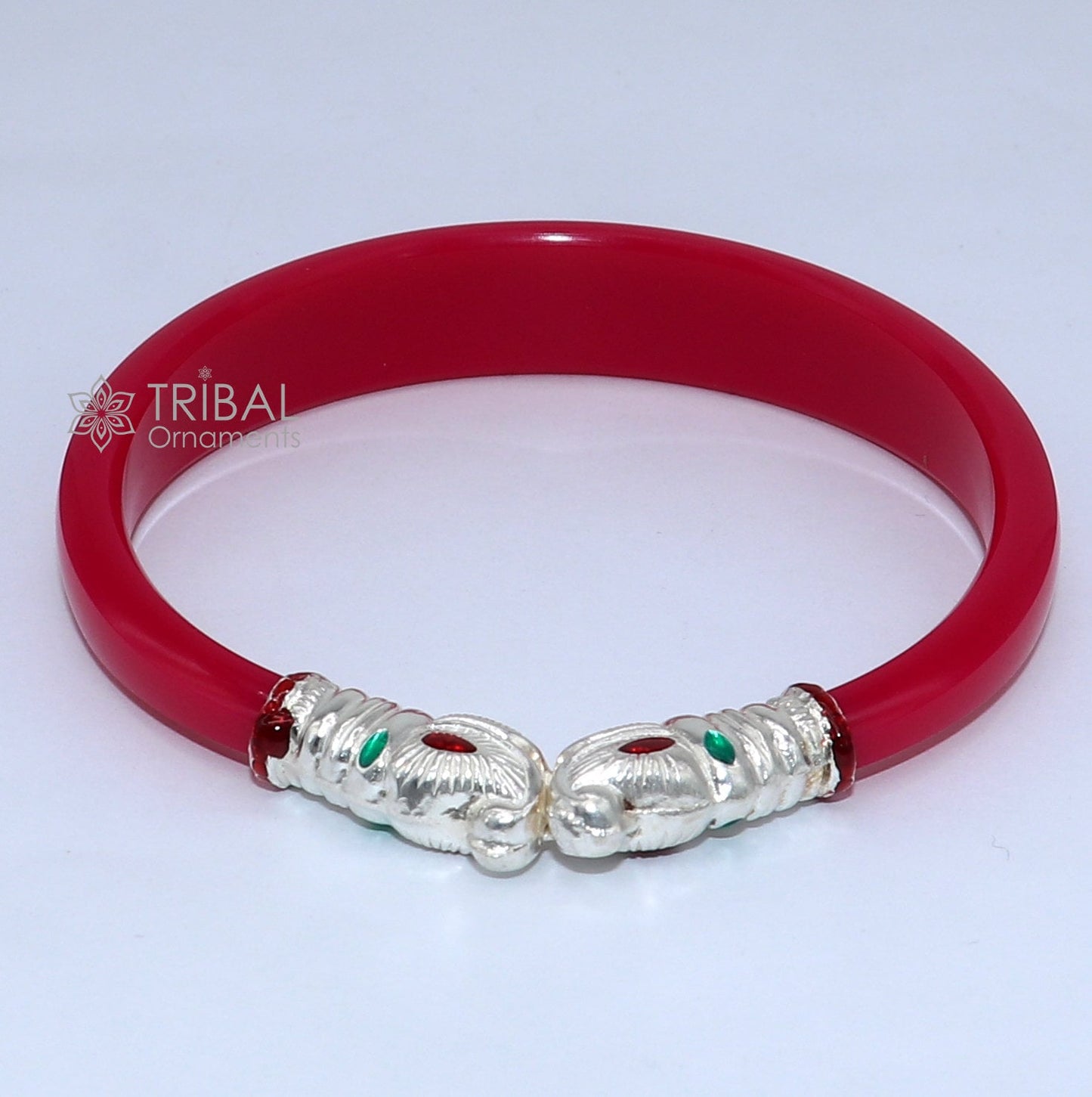 925 sterling silver amazing Vintage Gajmukhi elephant face design bangle bracelet cultural trendy jewelry Rajasthani jewelry nba423 - TRIBAL ORNAMENTS